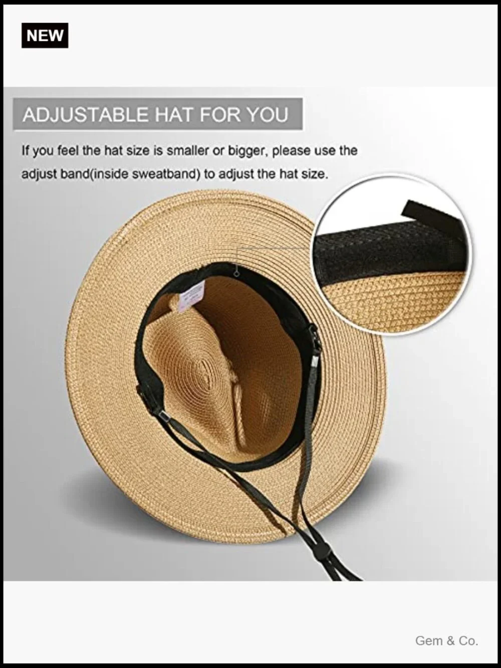 Wide Brim Straw Panama Roll Up Hat Fedora Beach Sun Hat UPF50+